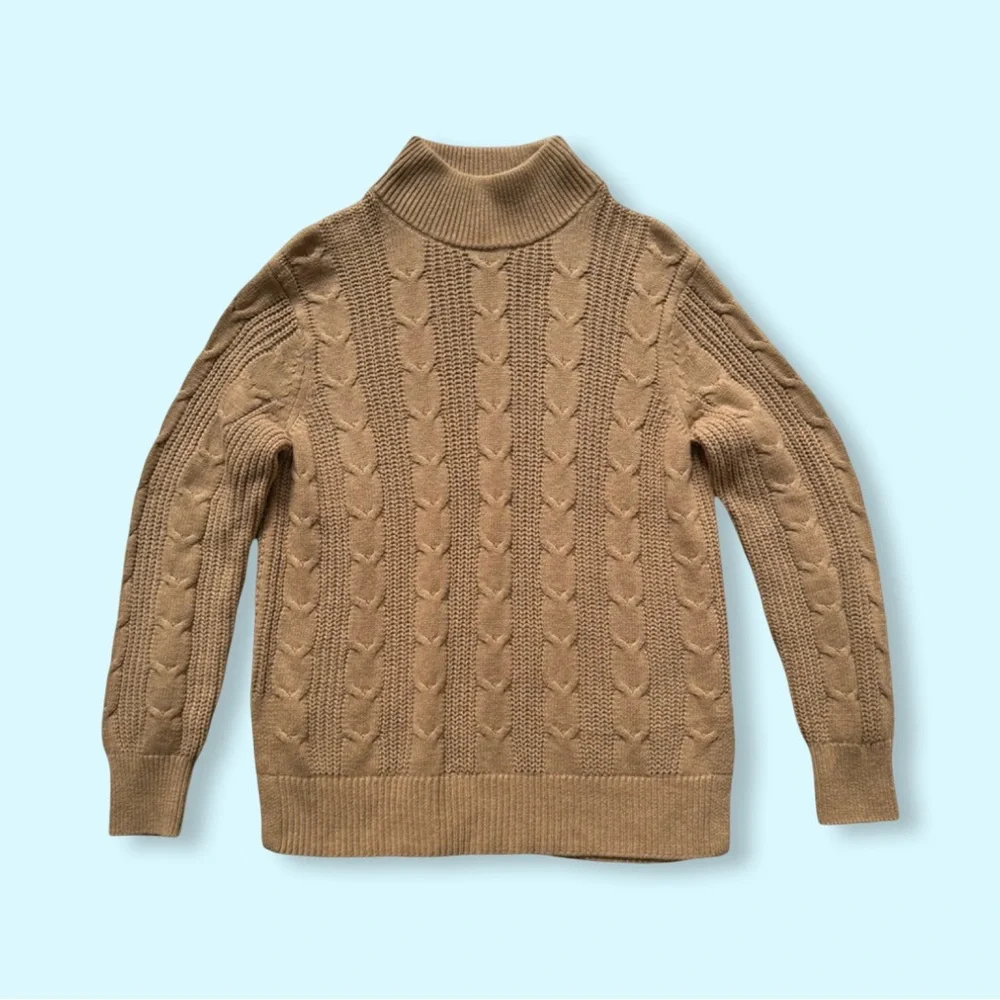 Banana Republic Tan Cable Knit Sweater
